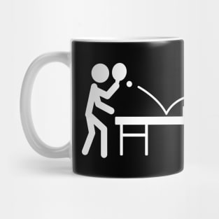 Ping Pong Table Tennis Stick Figures Pingpong Mug